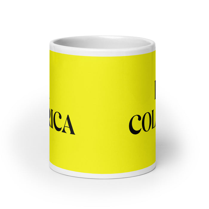 La Colérica The Choleric Funny Home Office Work Coffee Mug Mexican Spanish Pride Gift White Glossy Cup Yellow Card Mug