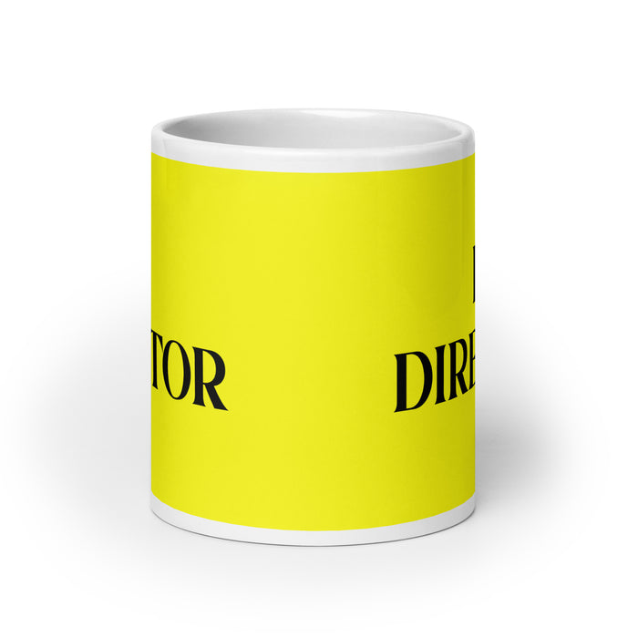 El Director The Director Funny Home Office Work Coffee Mug Mexican Spanish Pride Gift White Glossy Cup Yellow Card Mug