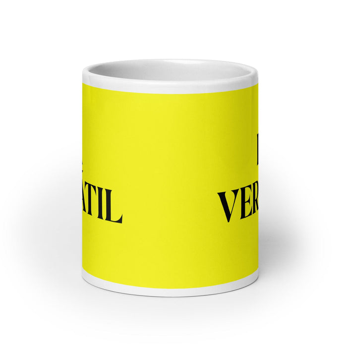 La Versátil The Versatile One Divertente Home Office Lavoro Tazza da caffè Messicano Orgoglio Spagnolo Regalo Tazza Bianca Lucida Tazza di Carta Gialla