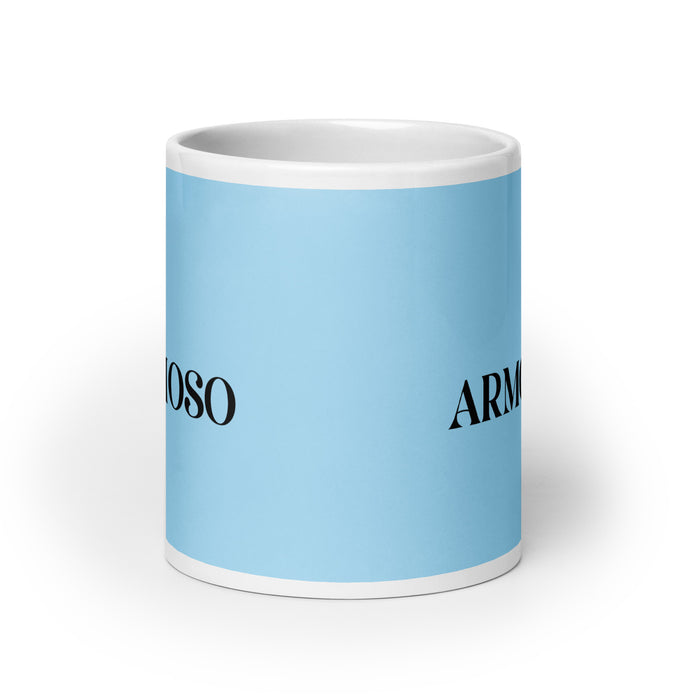 El Armonioso The Harmonious One Funny Home Office Work Coffee Mug Mexican Spanish Pride Gift White Glossy Cup Sky Blue Card Mug