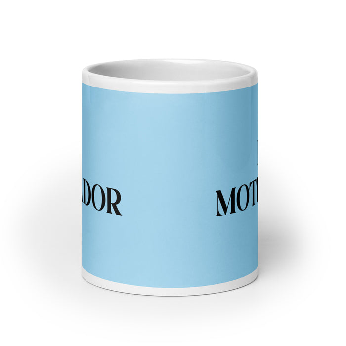 El Motivador The Motivator Funny Home Office Work Coffee Mug Mexican Spanish Pride Gift White Glossy Cup Sky Blue Card Mug