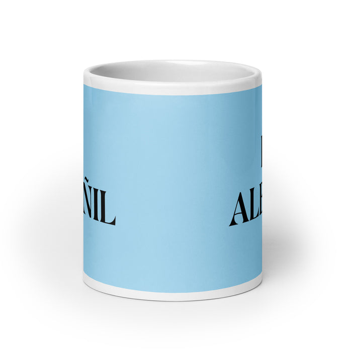 El Albañil The Mason Funny Home Office Work Coffee Mug Mexican Spanish Pride Gift White Glossy Cup Sky Blue Card Mug