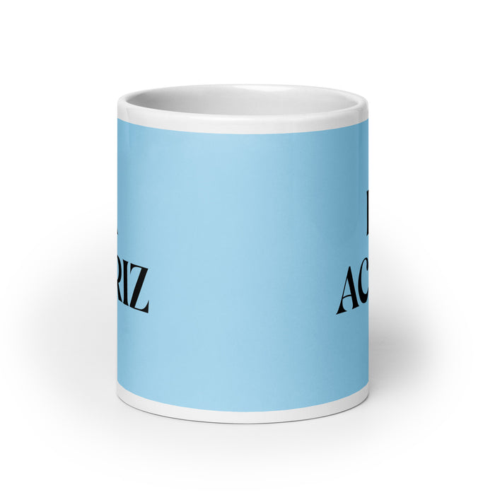 La Actriz The Actor/Actress Funny Home Office Work Coffee Mug Mexican Spanish Pride Gift White Glossy Cup Sky Blue Card Mug