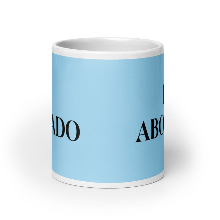 El Abogado The Lawyer Funny Home Office Work Coffee Mug Mexican Spanish Pride Gift White Glossy Cup Sky Blue Card Mug