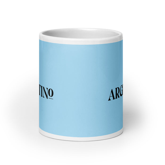 El Argentino The Argentine Funny Home Office Work Coffee Mug Mexican Spanish Pride Gift White Glossy Cup Sky Blue Card Mug