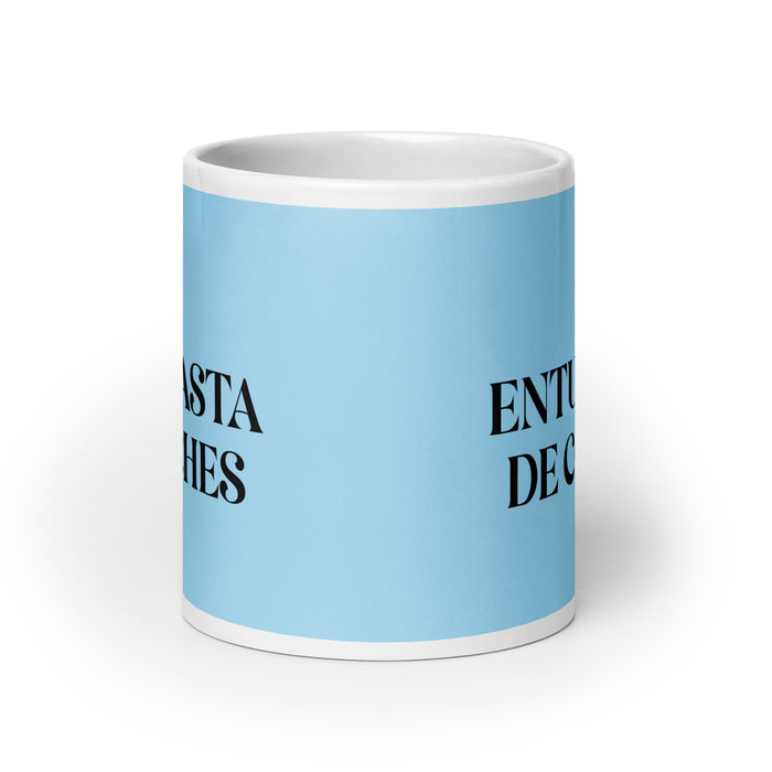 El Entusiasta De Coches The Car Enthusiast Funny Home Office Work Coffee Mug Mexican Spanish Pride Gift White Glossy Cup Sky Blue Card Mug