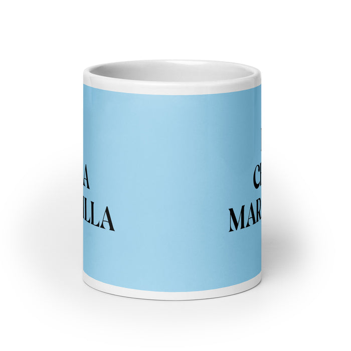 La Chica Maravilla The Wonder Woman / Man Funny Home Office Work Coffee Mug Mexican Spanish Pride Gift White Glossy Cup Sky Blue Card Mug