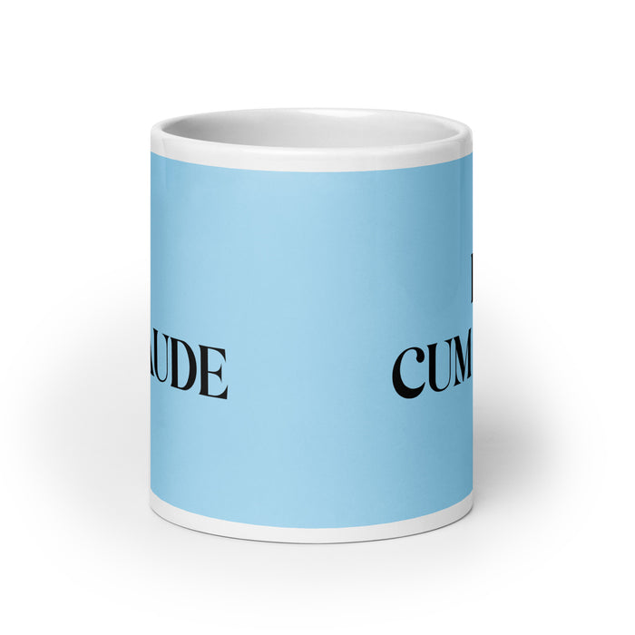 La Cum Laude The Cum Laude Funny Home Office Work Coffee Mug Mexican Spanish Pride Gift White Glossy Cup Sky Blue Card Mug