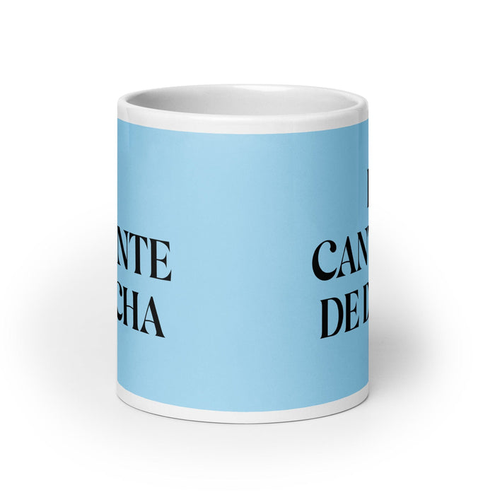 La Cantante De Ducha The Shower Singer Funny Home Office Work Coffee Mug Mexican Spanish Pride Gift White Glossy Cup Sky Blue Card Mug