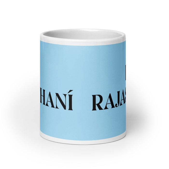 El Rajasthaní The Rajasthani Funny Home Office Work Coffee Mug Mexican Spanish Pride Gift White Glossy Cup Sky Blue Card Mug