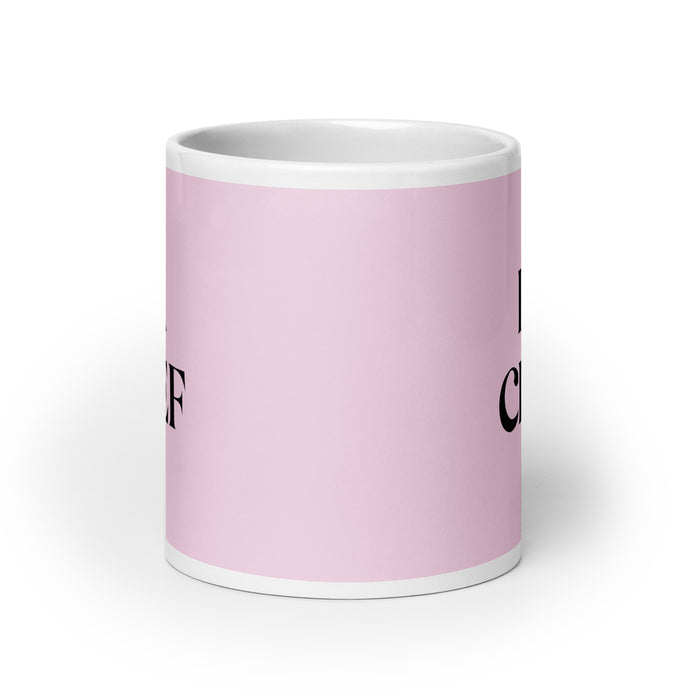 La Chef The Chef Funny Home Office Work Coffee Mug Mexican Spanish Pride Gift White Glossy Cup Light Pink Card Mug