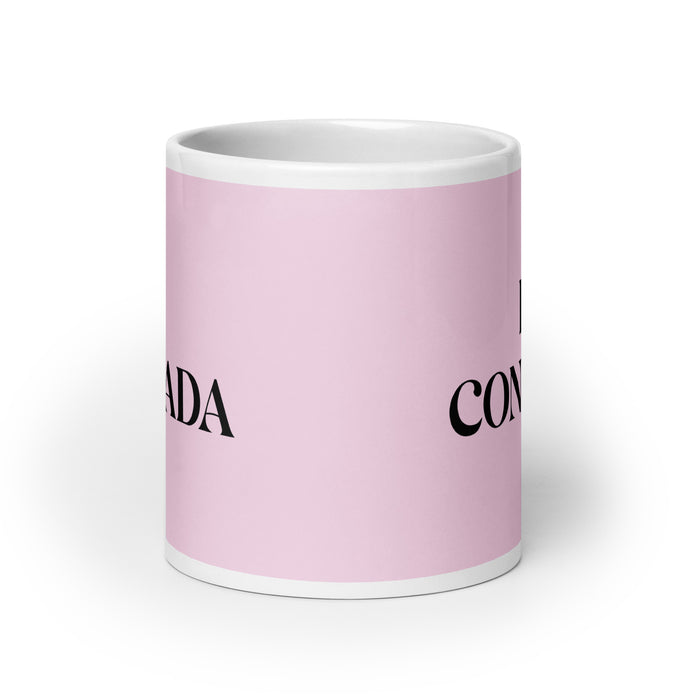 La Confiada The Confident One Funny Home Office Work Coffee Mug Mexican Spanish Pride Gift White Glossy Cup Light Pink Card Mug