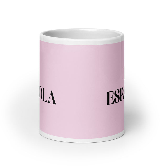 La Española The Spanish Funny Home Office Work Coffee Mug Mexican Spanish Pride Gift White Glossy Cup Light Pink Card Mug