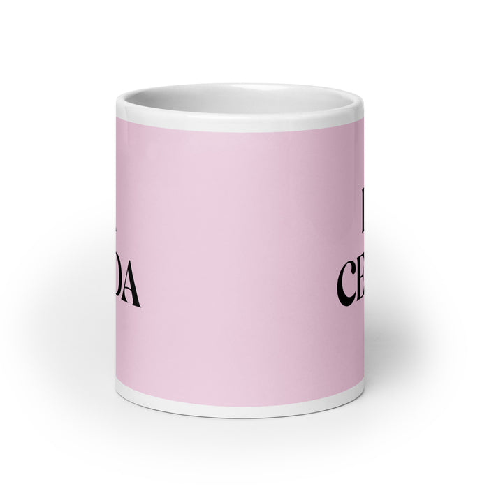 La Cerda The Pig Funny Home Office Work Coffee Mug Mexican Spanish Pride Gift White Glossy Cup Light Pink Card Mug