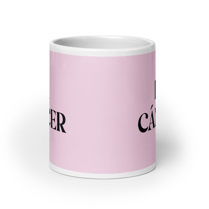 La Cáncer The Cancer Funny Home Office Work Coffee Mug Mexican Spanish Pride Gift White Glossy Cup Light Pink Card Mug