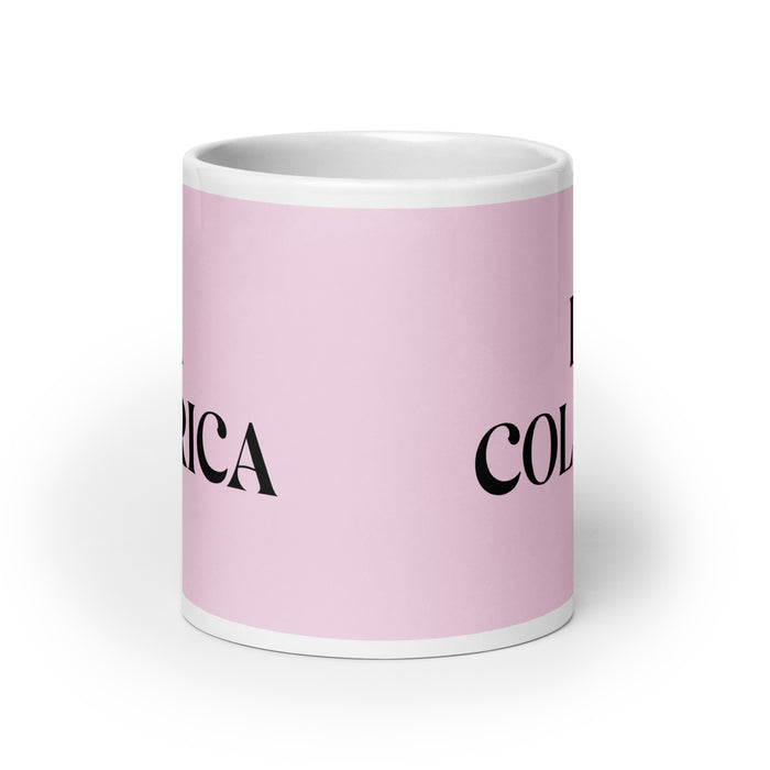 La Colérica The Choleric Funny Home Office Work Coffee Mug Mexican Spanish Pride Gift White Glossy Cup Light Pink Card Mug