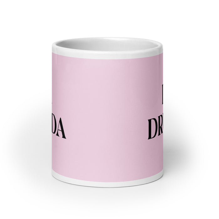 La Druida The Druid Funny Home Office Work Coffee Mug Mexican Spanish Pride Gift White Glossy Cup Light Pink Card Mug