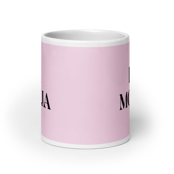 La Monja The Monk Funny Home Office Work Coffee Mug Mexican Spanish Pride Gift White Glossy Cup Light Pink Card Mug