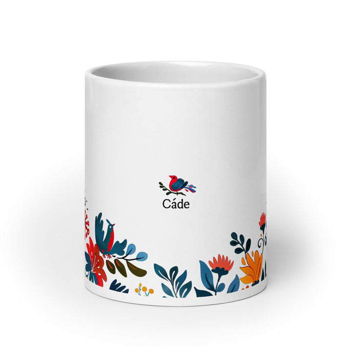 Tasse à café exclusive Mar avec nom, tasse à café pour le travail à domicile, tasse cadeau de fierté espagnole mexicaine, tasse blanche brillante à calligraphie unique | M35