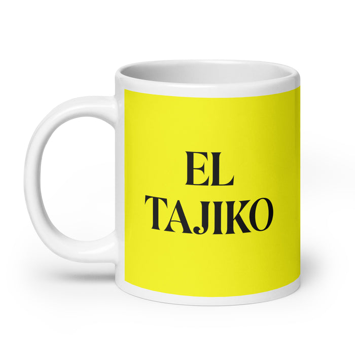 El Tajiko The Tajik Funny Home Office Work Coffee Mug Mexican Spanish Pride Gift White Glossy Cup Yellow Card Mug