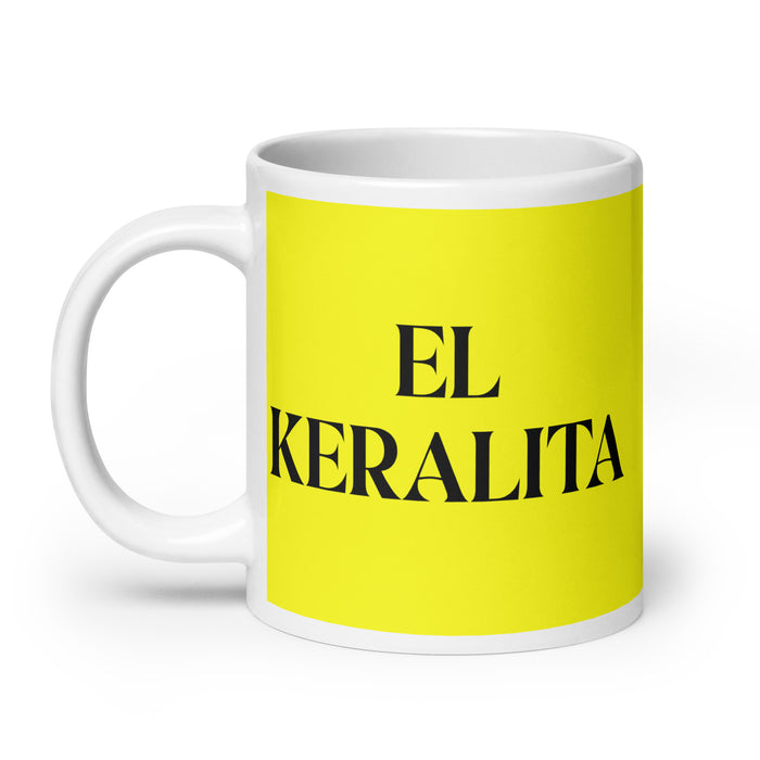 El Keralita The Keralite Funny Home Office Work Coffee Mug Mexican Spanish Pride Gift White Glossy Cup Yellow Card Mug