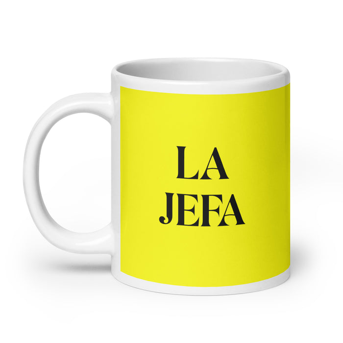 La Contadora The Accountant Funny Home Office Work Coffee Mug Mexican Spanish Pride Gift White Glossy Cup Yellow Card Mug