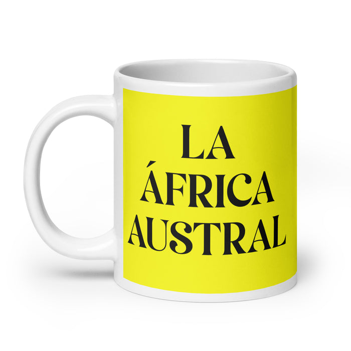 La África Austral The Southern African Funny Home Office Work Coffee Mug Mexican Spanish Pride Gift White Glossy Cup Yellow Card Mug