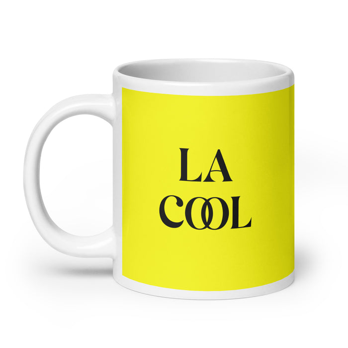 La Cool The Cool One Funny Home Office Work Coffee Mug Mexican Spanish Pride Gift White Glossy Cup Yellow Card Mug