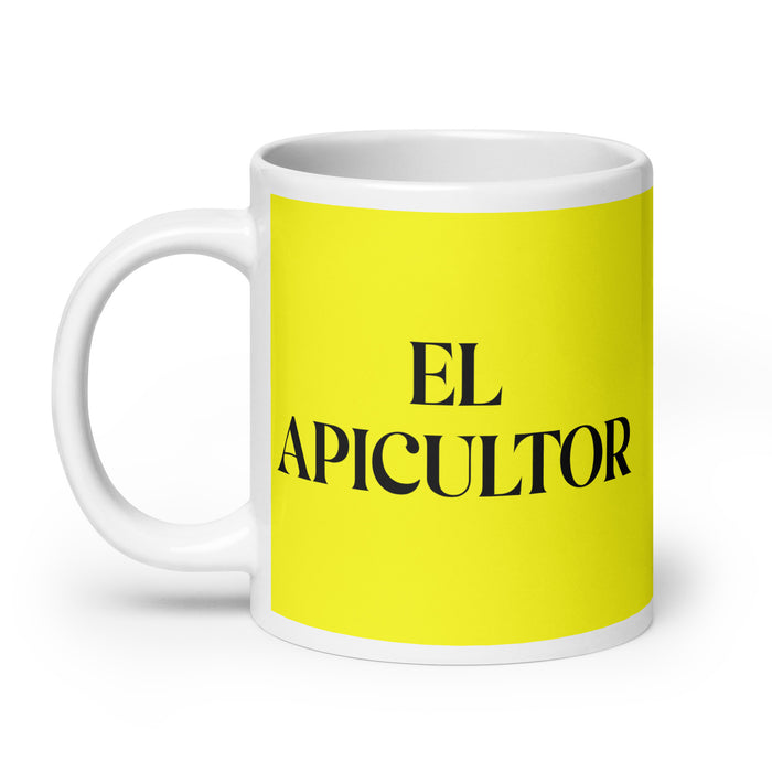 El Apicultor The Beekeeper Funny Home Office Work Coffee Mug Mexican Spanish Pride Gift White Glossy Cup Yellow Card Mug