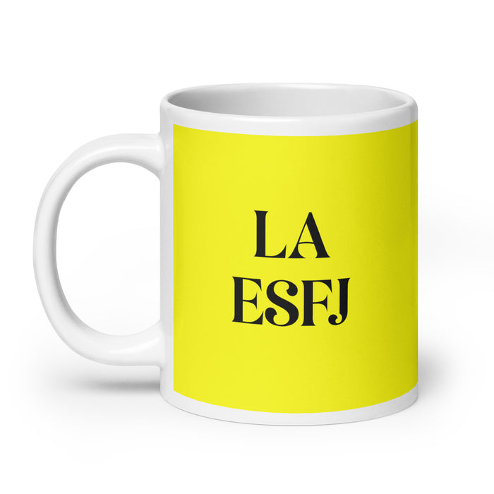 La ESFJ The Consul MBTI Personality Funny Home Office Work Coffee Mug Mexican Spanish Pride Gift White Glossy Cup Yellow Card Mug