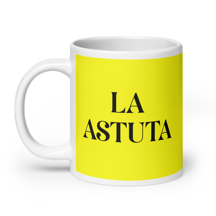 La Astuta The Clever One Funny Home Office Work Coffee Mug Mexican Spanish Pride Gift White Glossy Cup Yellow Card Mug