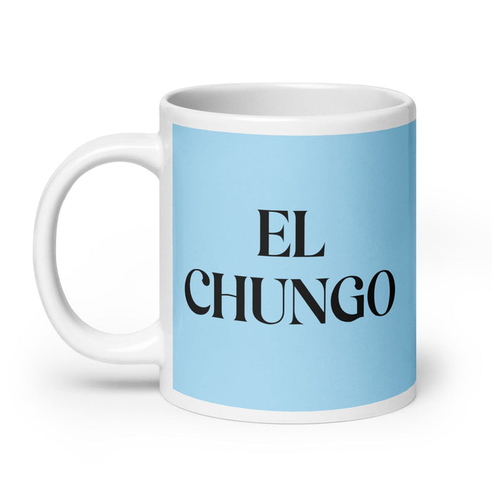 El Chungo The Tough One Funny Home Office Work Coffee Mug Mexican Spanish Pride Gift White Glossy Cup Sky Blue Card Mug