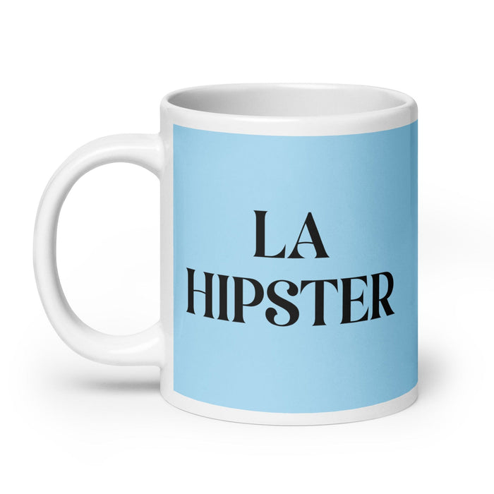 La Hipster The Hipster Funny Home Office Work Coffee Mug Mexican Spanish Pride Gift White Glossy Cup Sky Blue Card Mug