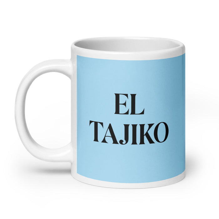 El Tajiko The Tajik Funny Home Office Work Coffee Mug Mexican Spanish Pride Gift White Glossy Cup Sky Blue Card Mug