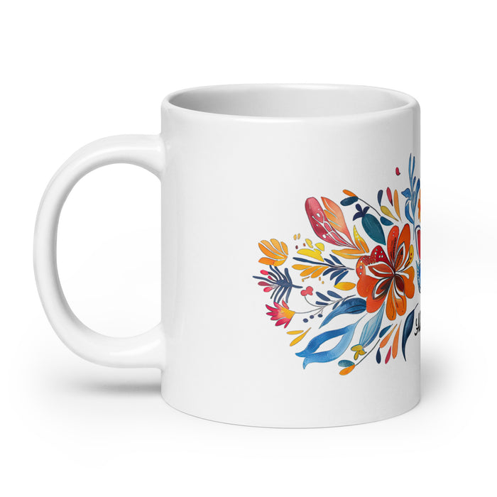 Taza de café exclusiva con nombre de Alejandra, obra de arte para el hogar, la oficina, el trabajo, regalo de orgullo mexicano y español, taza blanca brillante con caligrafía única en su tipo | A9