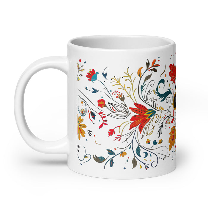 Amador Exklusives Namenskunstwerk, Kaffeetasse für Zuhause, Büro, Arbeit, mexikanischer und spanischer Stolz, Geschenktasse, einzigartige Kalligraphie, weiß glänzende Tasse | A15