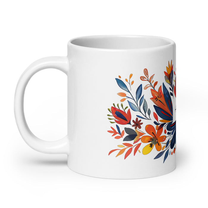 Amaia Exclusive Name Art Piece Home Office Lavoro Tazza da caffè Tazza regalo orgoglio spagnolo messicano Tazza unica nel suo genere Calligrafia Tazza bianca lucida | A11