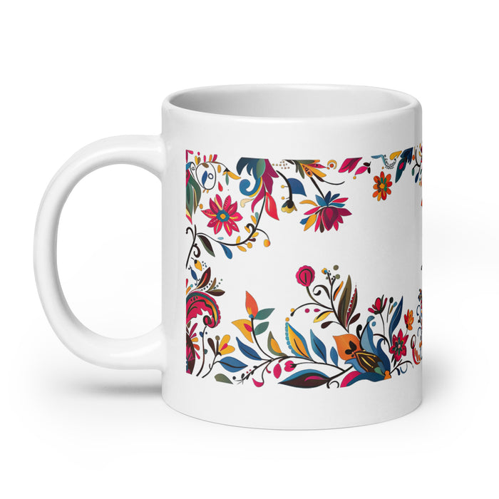 Amaia Exclusive Name Art Piece Home Office Lavoro Tazza da caffè Tazza regalo orgoglio spagnolo messicano Tazza unica nel suo genere Calligrafia Tazza bianca lucida | A14