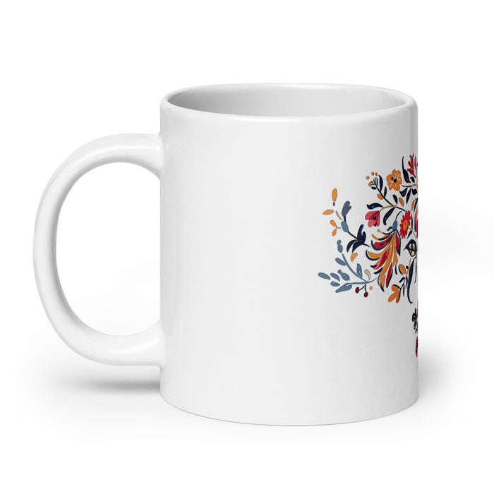 Amaia Exclusive Name Art Piece Home Office Lavoro Tazza da caffè Tazza regalo orgoglio spagnolo messicano Tazza unica nel suo genere Calligrafia Tazza bianca lucida | A25