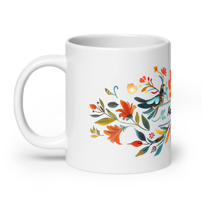 Ana Lucía Exclusive Name Art Piece Home Office Lavoro Tazza da caffè Tazza regalo orgoglio spagnolo messicano Tazza unica nel suo genere Calligrafia Tazza bianca lucida | A6