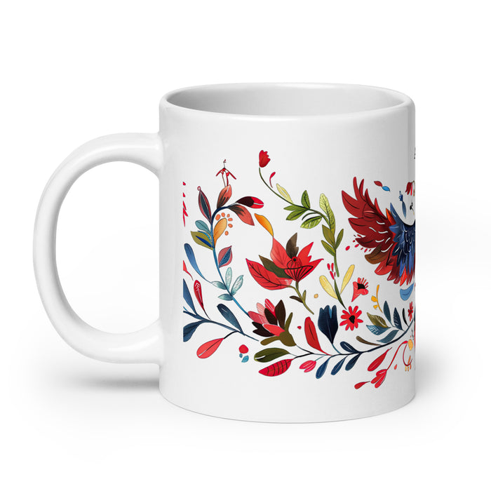 Taza de café exclusiva con nombre de Angélica, para el hogar, la oficina, el trabajo, regalo de orgullo mexicano y español, taza blanca brillante con caligrafía única en su tipo | A5