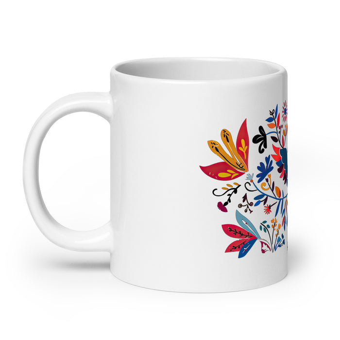 Taza de café exclusiva con nombre de Aníbal, para el hogar, la oficina, el trabajo, regalo de orgullo mexicano y español, taza blanca brillante con caligrafía única en su tipo | A1