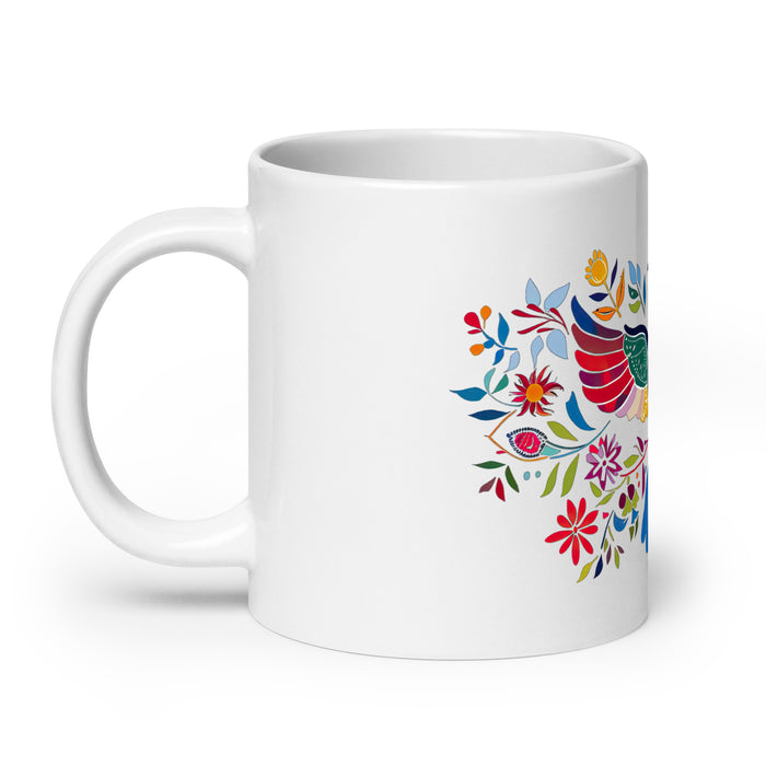 Tasse à café avec nom exclusif Aníbal, tasse à café pour le travail à domicile, la fierté espagnole mexicaine, tasse cadeau, calligraphie unique, tasse blanche brillante | A4