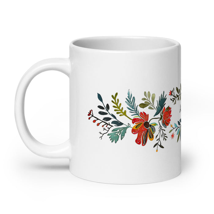 Taza de café exclusiva con nombre de Anthony, obra de arte para el hogar, la oficina, el trabajo, regalo de orgullo mexicano y español, taza blanca brillante con caligrafía única en su tipo | A7