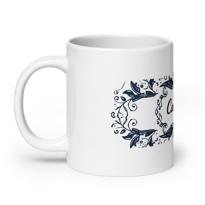 Tasse à café exclusive Mar avec nom, tasse à café pour le travail à domicile, tasse cadeau de fierté espagnole mexicaine, tasse blanche brillante avec calligraphie unique en son genre | M3