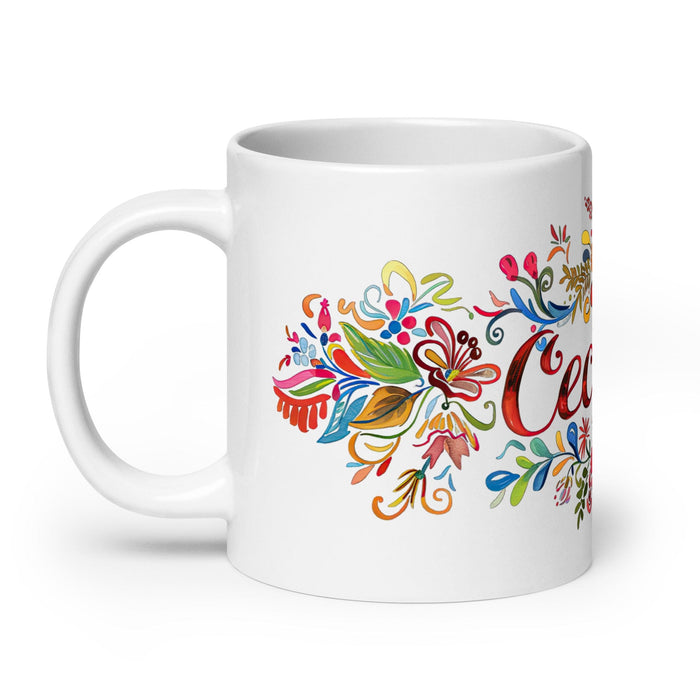 Taza de café exclusiva con nombre de Mar, obra de arte para el hogar, la oficina, el trabajo, regalo de orgullo mexicano español, taza blanca brillante con caligrafía única en su tipo | M7