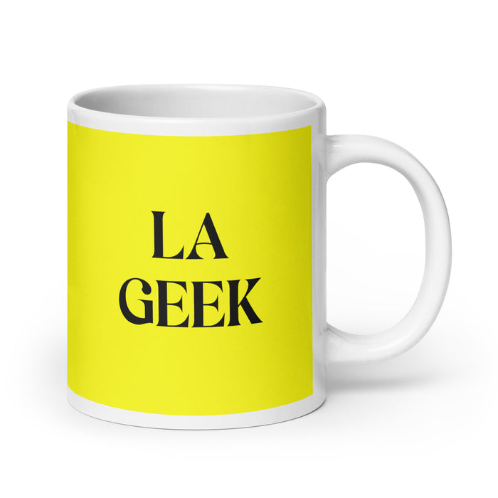 La Geek The Geek Funny Home Office Work Coffee Mug Mexican Spanish Pride Gift White Glossy Cup Yellow Card Mug