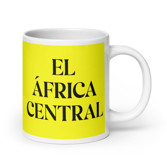 El África Central The Central African Funny Home Office Work Coffee Mug Mexican Spanish Pride Gift White Glossy Cup Yellow Card Mug