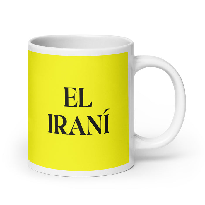 El Iraní The Iranian Funny Home Office Work Coffee Mug Mexican Spanish Pride Gift White Glossy Cup Yellow Card Mug