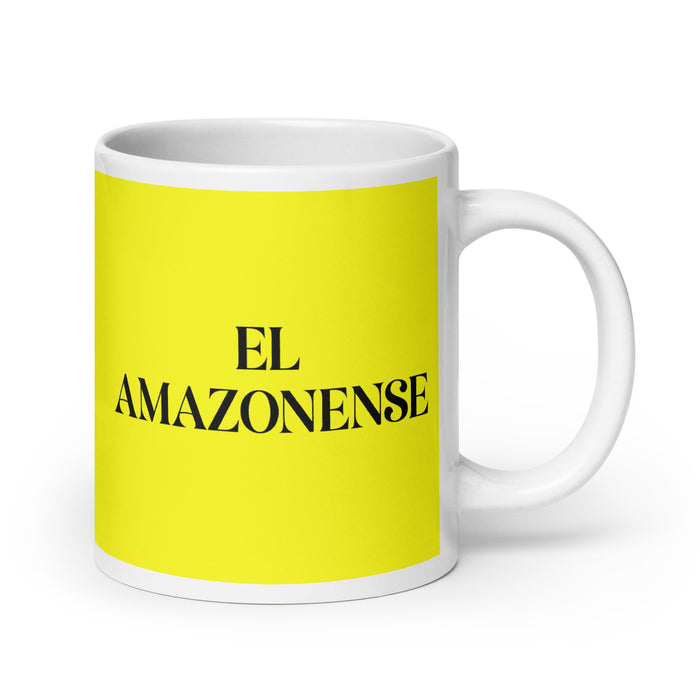 El Amazonense The Amazonas Resident Funny Home Office Work Coffee Mug Mexican Spanish Pride Gift White Glossy Cup Yellow Card Mug